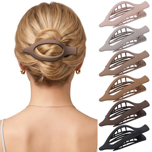 French Concord Hair Clips 6Pc Set - Strong Hold Side Slide Clips