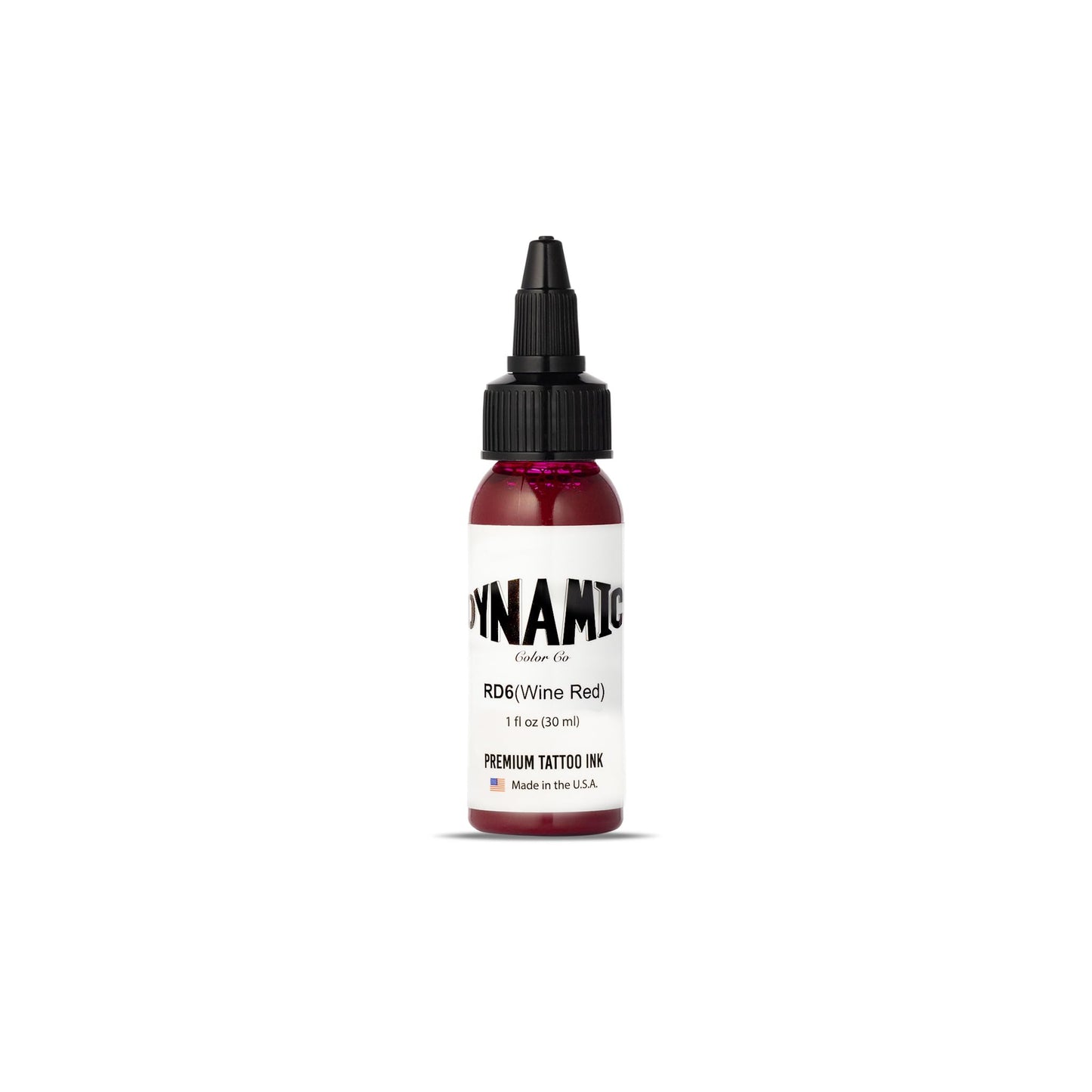 Dynamic Color Co Wine Red Tattoo Ink (1oz Bottle): Vibrant, Sterilized, Vegan & USA-Made Since 1990 – Trusted by Artists Worldwide