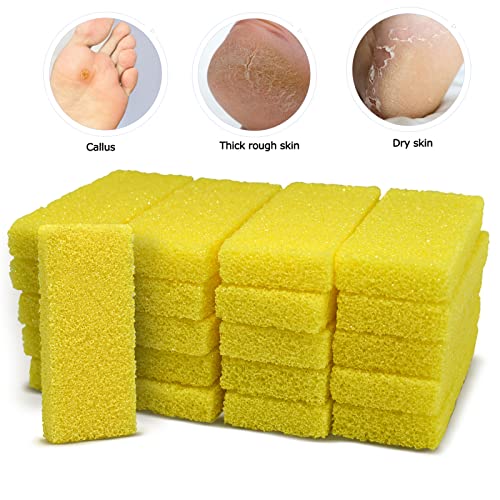 Disposable Foot Pumice Stone Sponge Pads - Callus Remover, 40 Pack