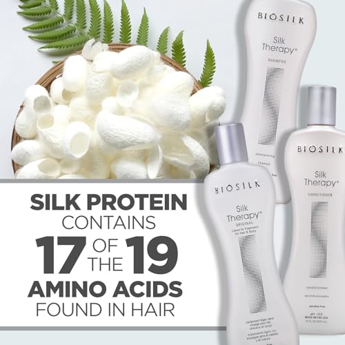 BioSilk 3-Piece Silk Therapy Haircare Set with 12 Fl Oz Bottles - Sulfate-Free