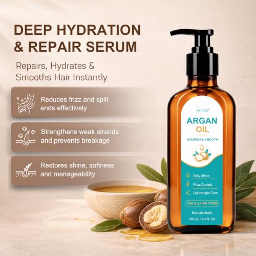 Argan Oil Hair Treatment for Frizz Control & Smoothing