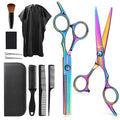 11Pc Professional Hair Cutting Scissors Kit with Comb & Cape