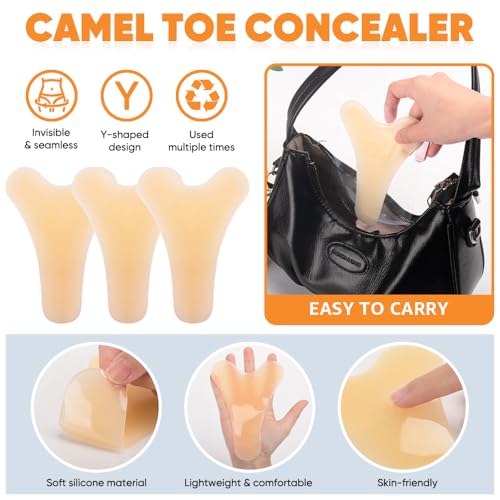 Silicone Camel Toe Concealer - 3 Pack Reusable Privacy Patch for Women