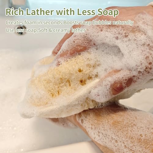 Egyptian Loofah Soap Bag - Natural Exfoliating Pouch (2 Pack)