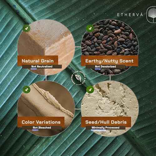 Raw Kokum Butter | Truly Raw Unrefined | Non-Deodorized & Unbleached | Strong Natural Scent | Hard Block | Wild Grown Organic | Bulk DIY Soap Making | Thickener for Skin, Body & Hair | 2.2 lb