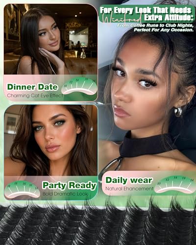 Winifred Wispy D Curl Lash Clusters 10-18mm Faux Mink
