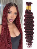 RESACA Human Braiding Hair 100g 2 Bundle 16 Inch Deep Wave Bulk for
