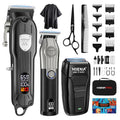 HIENA PRO Cordless Hair Clippers Set for Men with LED Display