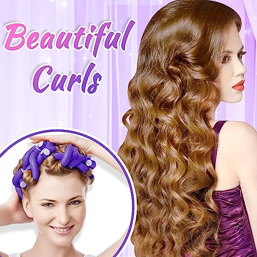 No-Heat Flexible Foam Hair Curlers - 30 Pack Small Flexi Rods (0.47" x 9.45")