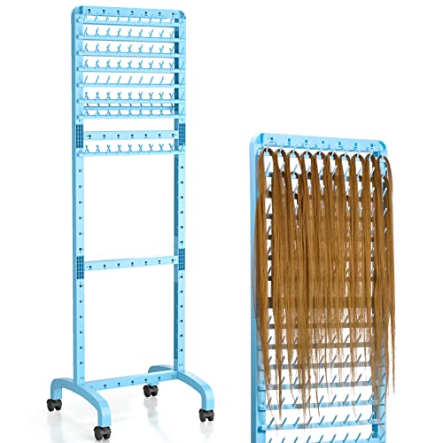 Adjustable Hair Braiding Rack with 160 Pegs & Wheels