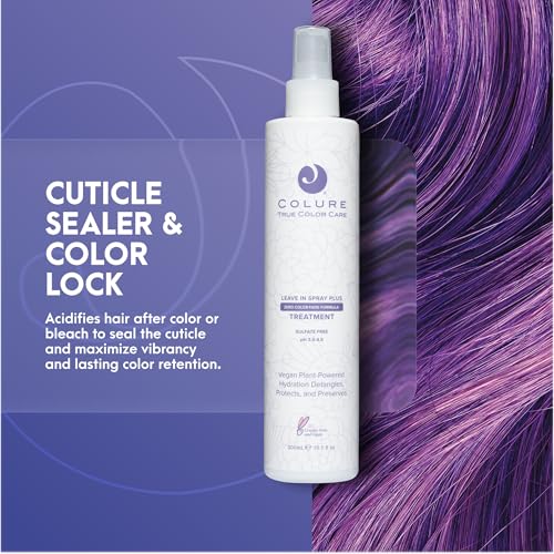 COLURE Leave-In Spray Plus, 10 Fl Oz ? pH Balancing Sealer & Detangler, Acidifying Primer for Color Protection & Frizz