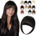 Clip-In French Bangs Hairpiece - Dark Brown Synthetic Fringe