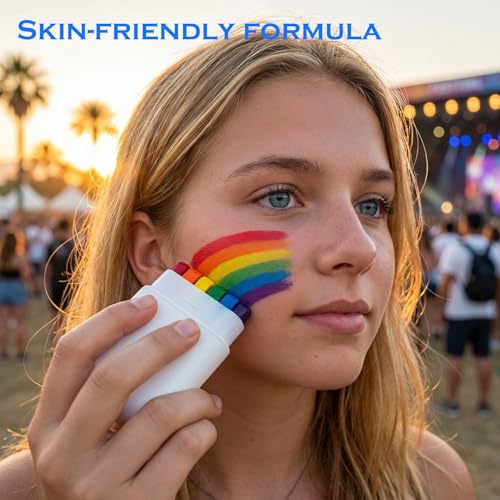 Rainbow Face Paint Sticks 2PCS - Pride Parade Makeup