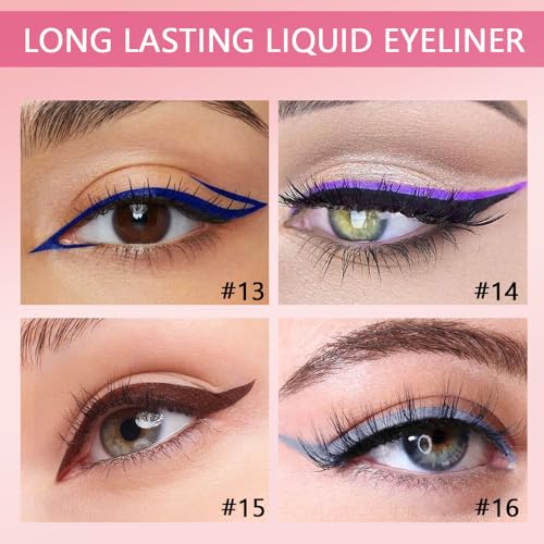 Evpct 6-Piece Liquid Eyeliner Set Waterproof & Sweatproof