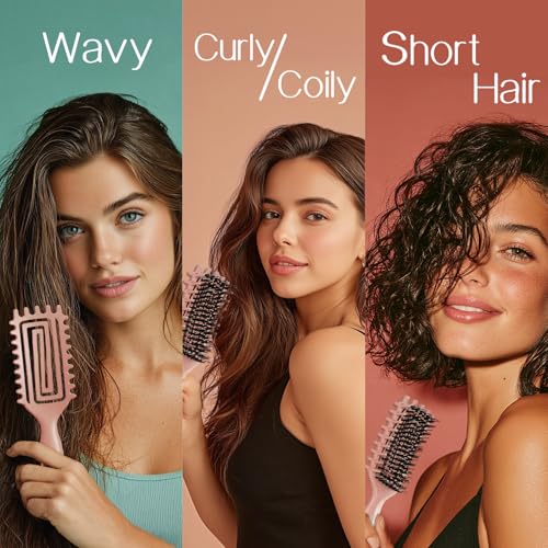 Curly Hair Brush with Vented Design - Frizz Control & Detangling