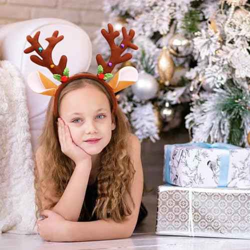 Christmas Headband Reindeer Antlers Headbands Christmas Hair Bands for Women Holiday Party Cosplay