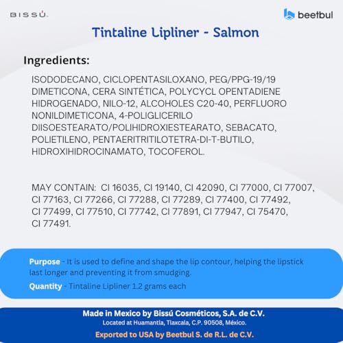 Bissú Tintaline Lipliner Waterproof 1.2g - 14 Vivid Colors