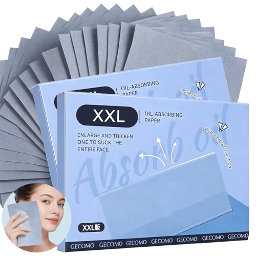 Oil Blotting Sheets XXL for Face, 160x120mm, 100pcs