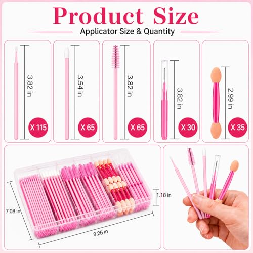 311-Piece Disposable Makeup Applicators Kit - Wands, Brushes & Swabs