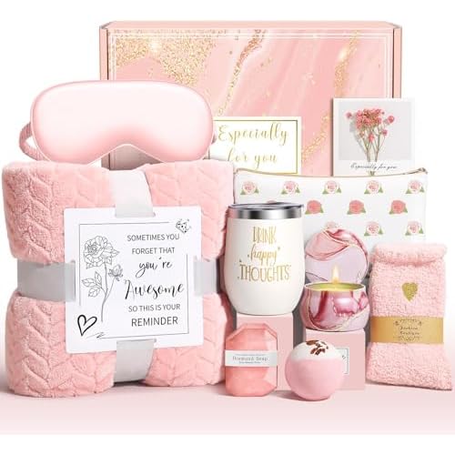Birthday Gifts for Women Mom, Relaxing Self Care Package Get Well Spa Gift Baskets for Woman, Unique Easter Basket Mothers Day Happy Birthday Gifts for Women Mom Grandma Wife Best Friend Sister Her