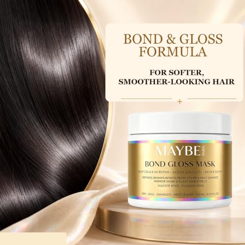 Maybe Paris Bond Gloss Hair Mask with Keratin & Hyaluronic Acid - 6.76 fl oz