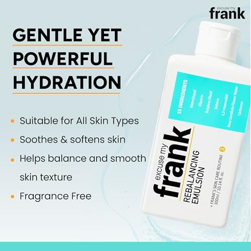 Excuse My Frank - Rebalancing Emulsion Korean Face Moisturizer for Dry & Itchy Skin, Deep Hydration & Soothing Care Lightweight Korean Skin Care Hydrating Moisturizer Face Serum (3 Pack)