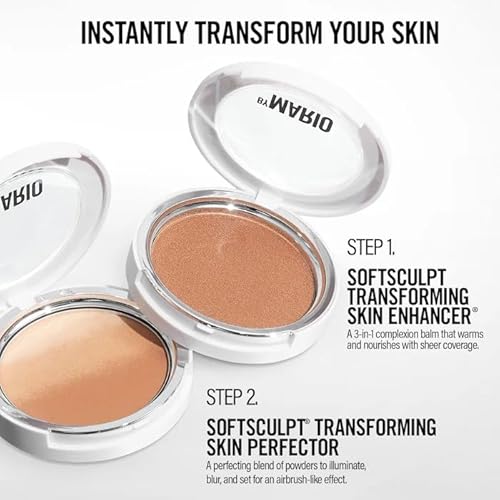MAKEUP BY MARIO Softsculpt Transforming Skin Enhancer in Light-Medium Shade - Radiant Finish for Light to Light-Medium Skin Tones - Full Size 0.18 ounces 5 grams