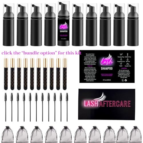 Lash Extension Aftercare Shampoo Labels 50pcs Stickers