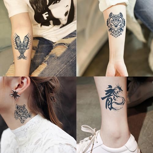 Semi-Permanent Temporary Tattoo Stickers - 6 Sheets