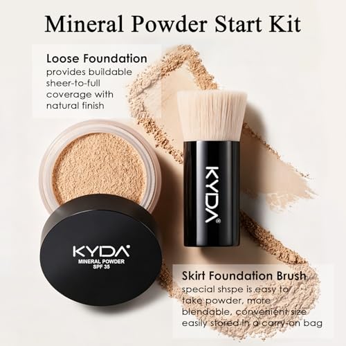 Mineral Powder Foundation SPF 35, Buildable Coverage, Medium Beige 0.28oz