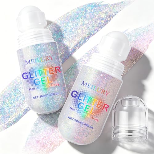 Roll-On Body Glitter Gel – Holographic Chameleon Shimmer