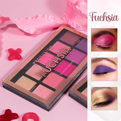 Profusion Cosmetics 10 Shade Eyeshadow Palette Fuchsia