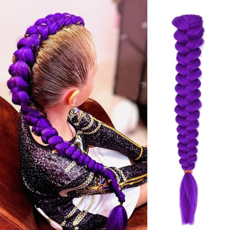 26 Inch Purple Braid Ponytail Extension for Cosplay & Halloween