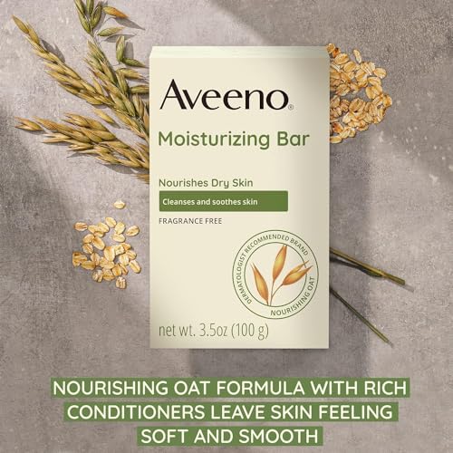 AVEENO Naturals Moisturizing Bar for Dry Skin 3.50 oz (Pack of 12) - Packaging May Vary