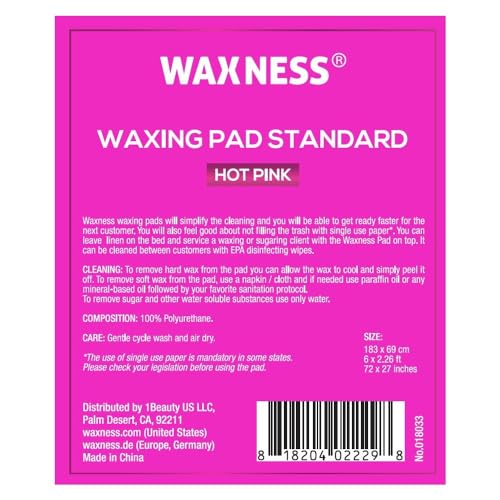 Waxness Non-Sticky Sugaring and Waxing Pad Standard 72" X 27" Hot Pink