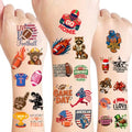 100 PCS Glow in the Dark Football Temporary Tattoos for Kids, Luminous Sports Game Day Party Favors, Waterproof Football Stickers for Boys and Girls, Team Spirit Face & Arm Tattoos