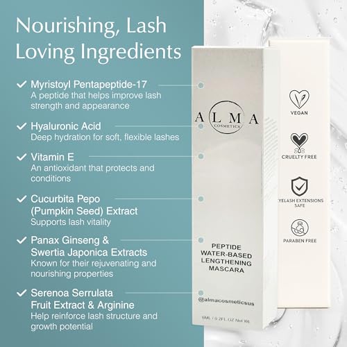 Tubing Mascara for Lash Extensions | Water-Based, Peptide Infused