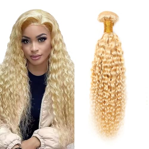 613 Blonde Kinky Curly Human Hair Bundle - 32 Inch Unprocessed