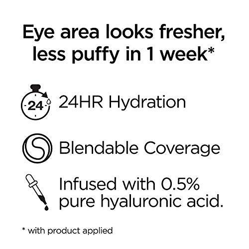 L’Oréal Paris True Match Eye Cream in a Concealer, 0.5% hyaluronic acid, Dark C7-8, 0.4 fl. oz. (Pack of 2)