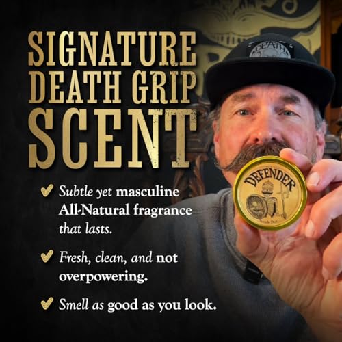 THE VINTAGE GROOMING CO. Defender Mustache Balm and Defender Mustache Guard Set | 2oz Mustache Balm & Mustache Drinking Protector