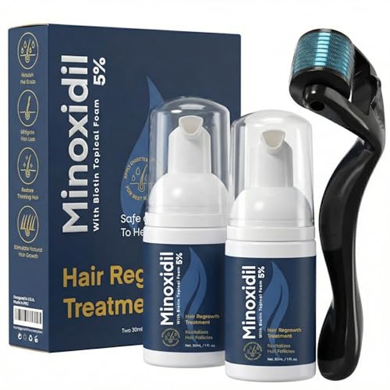 5% Minoxidil Foam for Men & Women - 2-Pack 1oz Cans