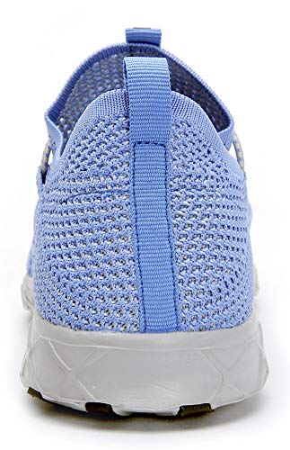 DLGJPA Men's Quick Drying Water Shoes for Beach or Water Sports Lightweight Slip On Walking Shoes GrayBlue 7