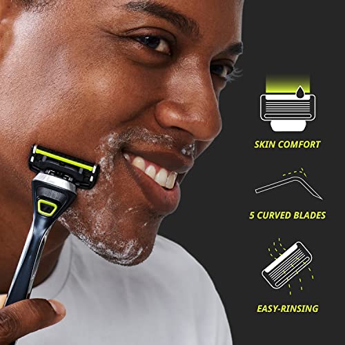Dorco Pace 5 Pro Razor Set with 1 Handle & 9 Refill Cartridges - Men’s 5-Blade Shaving System