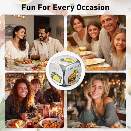 Funny Food Dice Gift for Couples - Anniversary, Birthday, Holiday Stocking Stuffer