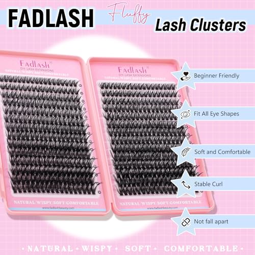 60D Lash Clusters 10-18mm Mixed Length D Curl Eyelash Extensions