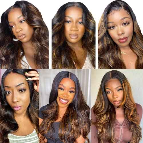 Ombre Brown Human Hair P4/613 Body Wave Human Hair Bundles Blonde Body Wave Brazilian Virgin Hair Two Tone #4 Brown and #613 Blonde Bundles Hair Weave 30 32 34 Inch