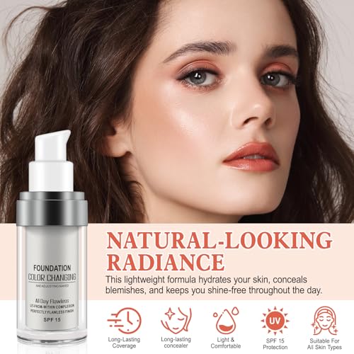 Colour Changing Foundation with SPF 15 - Waterproof Liquid Makeup