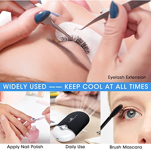 mlogiroa Eyelash Fan Kit - Portable Lash Dryer & Clean Brushes