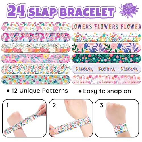 96pc Wildflower Party Set – 72 Tattoos & 24 Slap Bracelets
