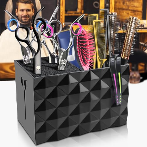 NICEMOVIC Barber Scissors Holder Storage Box for Salon
